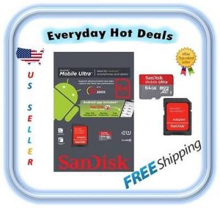 US Seller NEW SanDisk Mobile Ultra 64GB micro SDXC Class 10 30MB/s 