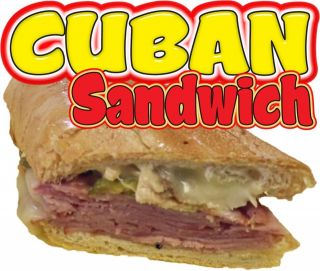 Cuban Sandwich Decal 12 Concession Restaurant Food Truck Van Vinyl 