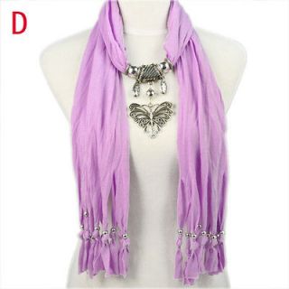 NEW 1 pcs Light purple butterfly charms jewelry pendant scarf fashion 
