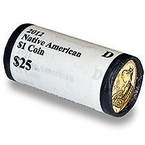 2012 D Sacagawea Dollar Roll Native American roll BU Mint wrapped roll 
