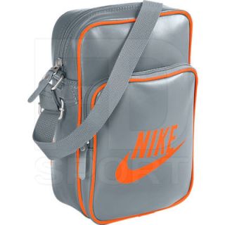 Nike Heritage BA4270 New Grey Orange Mens Womens Unisex Shoulder Bag
