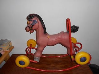 vintage childs rocking horse ride on toy 