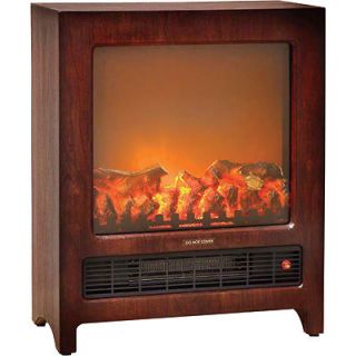 PORTABLE ELECTRIC CONSOLE HEATER HIGH/LOW HEAT W 3D FIREPLACE FLAME 