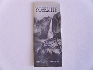 1958 YOSEMITE NATIONAL PARK GUIDE & MAP US DEPT. OF THE INTERIOR PARK 