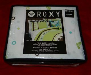 roxy kelly colorblock 4 pc queen sheet set time left