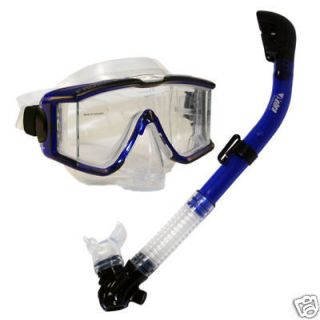 scuba dive panoramic purge mask dry snorkel gear set time