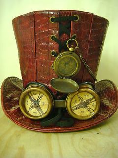 steampunk leather hat in Costumes, Reenactment, Theater