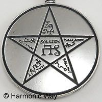SHIELD of SOLOMON Magick Pentagram Protection Pendant Necklace