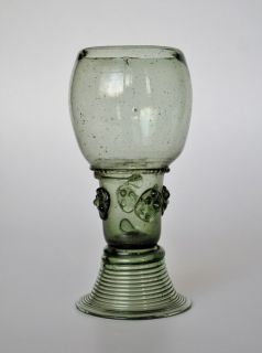   rare Authentic Antique Dutch or German Rummer Roemer glass