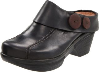 Sanita Womens Nikolette Leather Black Clog 444690, Size 40 EU