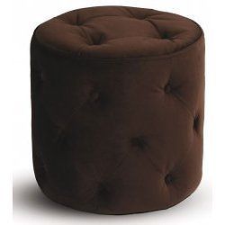 Curves Tufted Round Ottoman   by Office Star   CVS905 C12