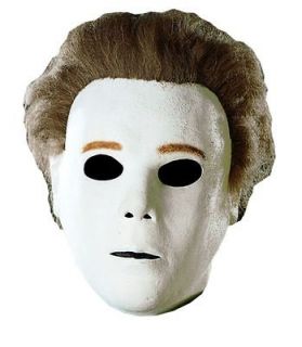   Michael Myers Shatner Scary White Face Deluxe Latex Halloween Mask
