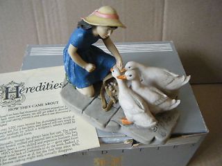 Heredities Creamware figurine. Polly and Friends. Made in 1990.