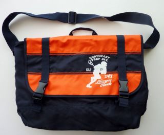 GAP Boys ORANGE NAVY Lacrosse Style Messenger School Shoulder Bag £17 