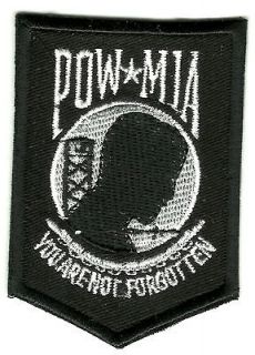 Small Iron On Patch of POW * MIA You Are Not Forgotten Brand New 