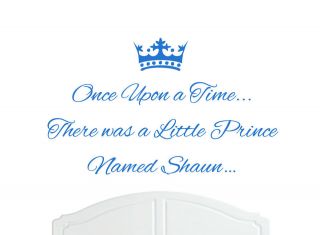 Once Upon a Time Prince Shaun Wall Sticker Decal Bed Room Nursery Art 