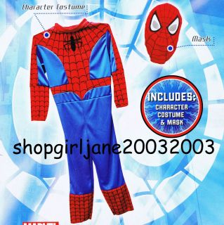 Spider man Spiderman Dress up Costume set in gift box   Size 3 5   New 
