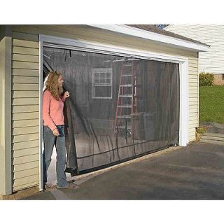 shelterlogic roll up garage screens with pipe 16x8 item ships