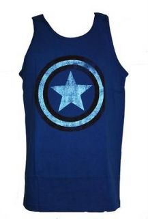 Captain America Distressed Shield New Licensed Marvel Adult Tank Top S 