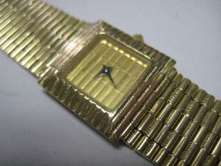 vintage ladies solid 14k gold bueche girod wrist watch time