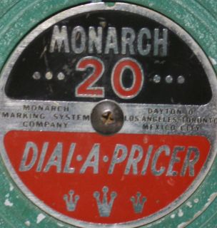vintage monarch 20 dial a pricer marking system machine time