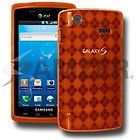 Clear Orange Argyle Skin Case Samsung I897 Captivate