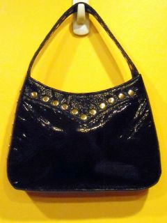 glossy black silver studded purse charlotte russe cute