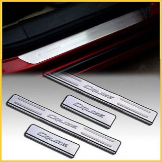 09~13 CHEVY CRUZE CHROME Stainless Door Sill Scuff Plate TRIM 