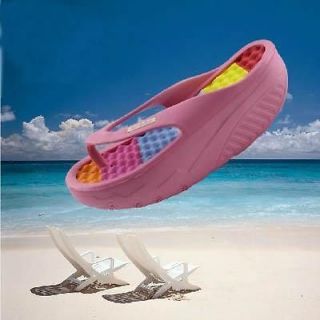 Women shoes summer beach cute EVA breathable comfy rocker sole flip 
