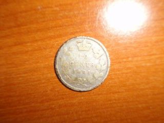canada 1896 silver 10 cents coin good from canada time