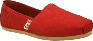 Bobs by Skeckers NEW Earth Day 37753 RED Canvas Flats Slip Ons Shoes 