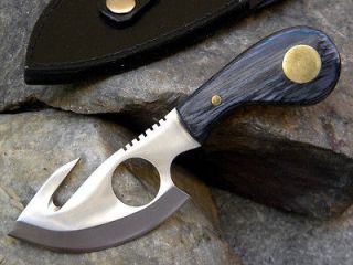 new skinning knife w gut hook sheath black 5637 time