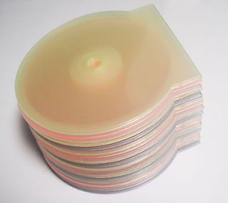 20) Plastic Slim Shell Clam CD DVD Disk Disc Case Holder Storage 