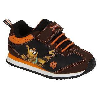 SCOOBY DOO Boys Brown Vel cro Joggers Sneakers Shoes NWT Size 8, 9, 10 