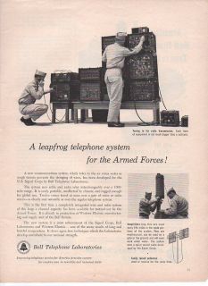 Signal Corp U S Army Radio Relay Bell Telephone Amplifiers System Ad 