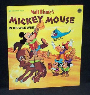 Disney Giant Golden Book   Mickey Mouse in the Wild West   1973 1st 