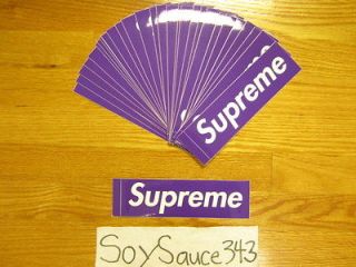 brand new supreme purple box logo stickers time left $