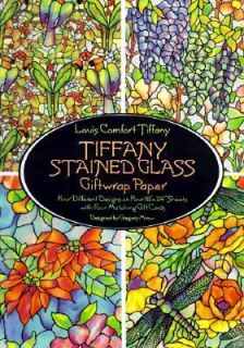 Tiffany Stained Glass Giftwrap Paper by Louis Comfort Tiffany 1991 