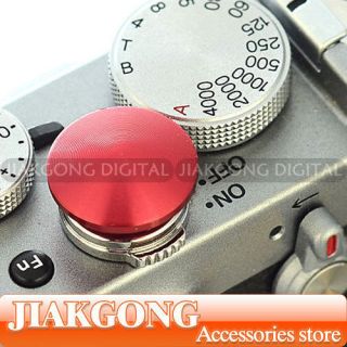 Red Metal Soft Release Button for Leica Contax Fujifilm X100 size:L