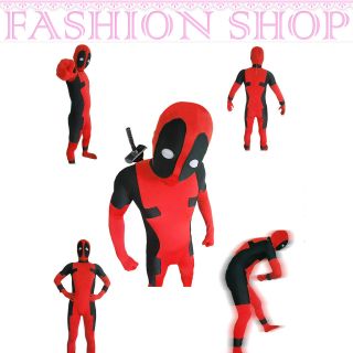   Deadpool Superhero Costume Lycra Spandex Zentai Suit Party Fancy Dress