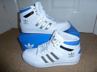 silver adidas high tops in Clothing, 