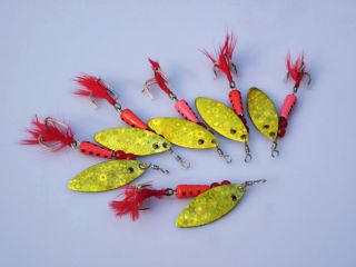 lot 6 fishing lures spinner hooks baits 7 9g 7cm from canada 