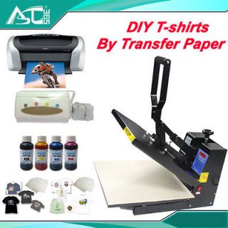 15x15 Heat Press Epson Printer CISS Inks Inkjet T shirt Transfer Paper 