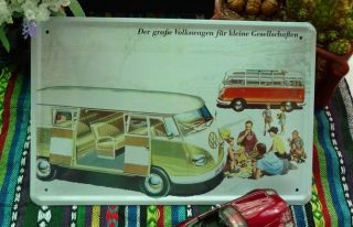   59 VW Volkswagen Kombi Van Vintage Classic Tin Sign Bar pub Garage ads