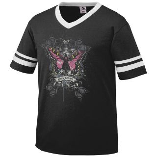 Spero Meliora Hope is Everything Pink Tribal Butterfly Mens V Neck 