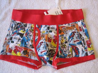 SPIDERMAN Comics Boxer Briefs Mens Underwear NEW Sizes S, M, L 