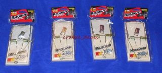   Of 4 Rat Traps Large Rat Guard Twin Wound Metal Spring Bait Pedal NEW