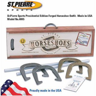 st pierre american professional horseshoe set in wood case official
