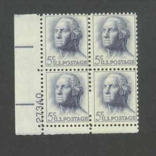 1213 U.S. Plate Block (George Washington ) 5 Cent