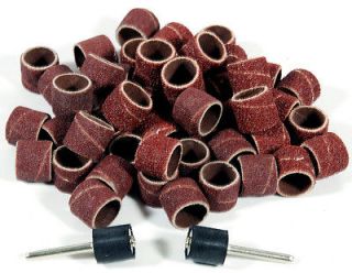 100pc Assorted Rotary Tool Sanding Bands 1/2 x 1/2 Work With Dremel 